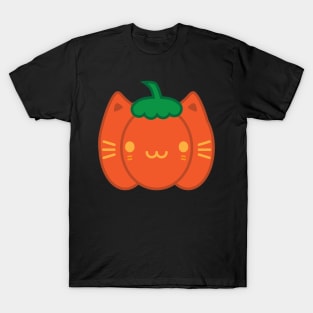 Kawaii Halloween Pumpkin Cat T-Shirt